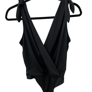 Express Black bodysuit with Elegant Straps